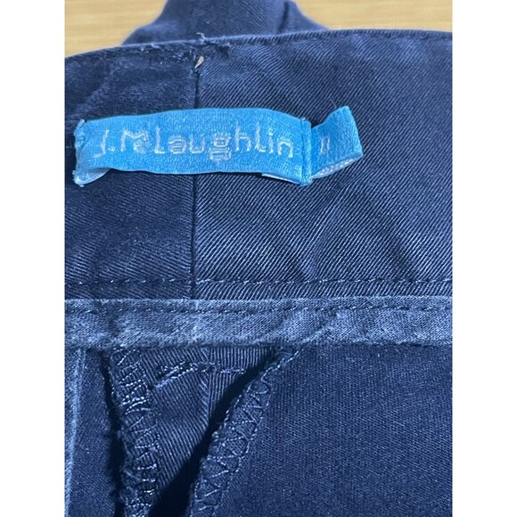 J.McLaughlin Navy Blue Scalloped Hem Cotton Blend Womens Shorts Size 0 - Picture 3 of 6